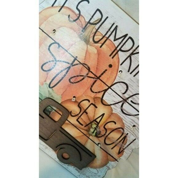 Fall Thanksgiving Pumpkin Spice Season Truck Hanging Sign w/LED Lights - Picture 8 of 11